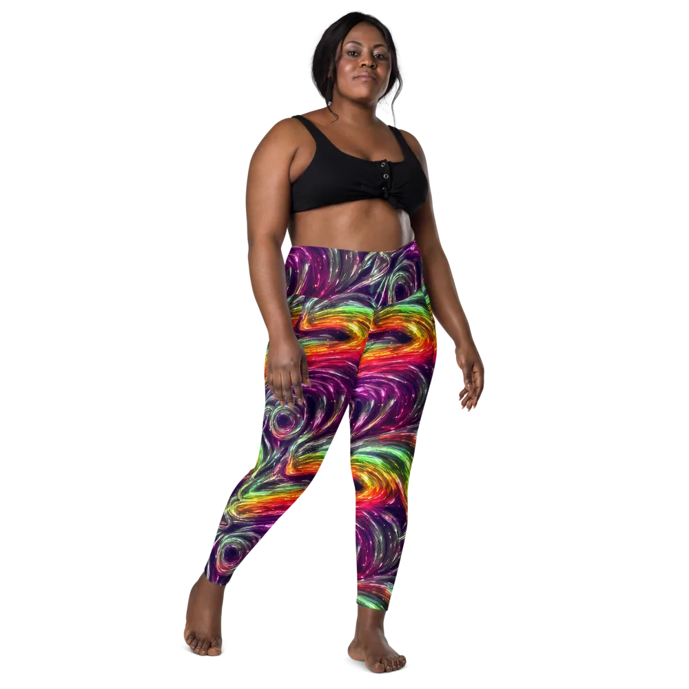 Aurora Cyclone on Leggings with Pockets — Front