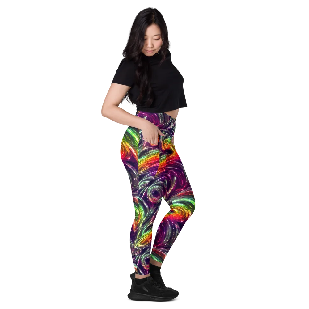 Aurora Cyclone on Leggings with Pockets — Right