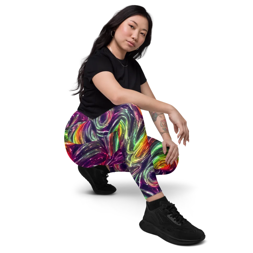 Aurora Cyclone on Leggings with Pockets — Right Front