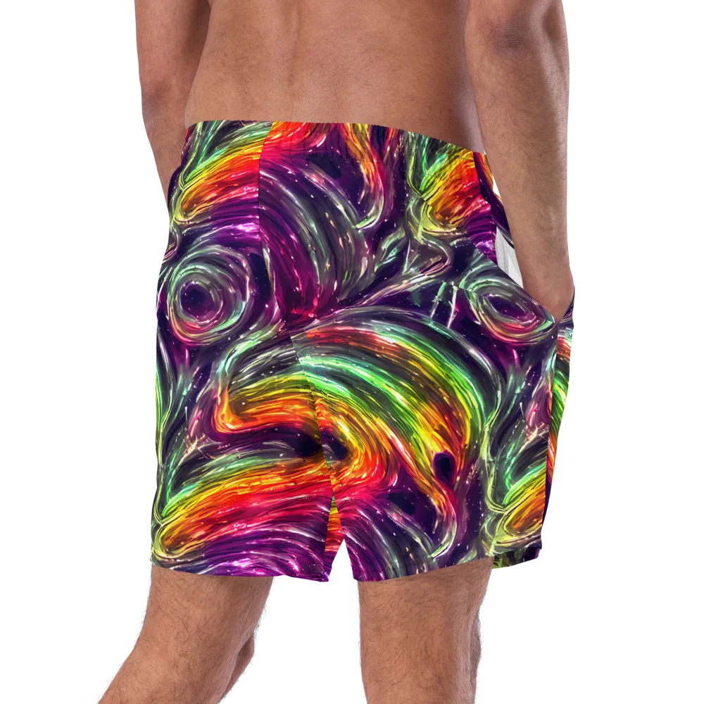 Aurora Cyclone on Swim Trunks — Right Back