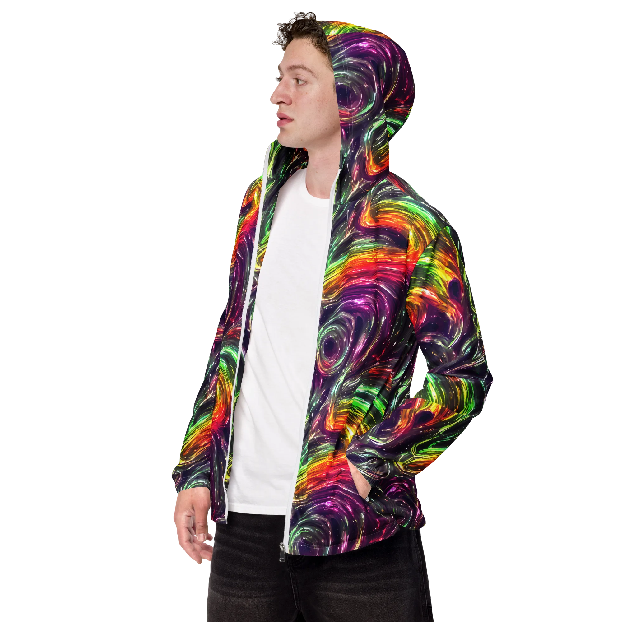 Aurora Cyclone on Men's Windbreaker — Left Front