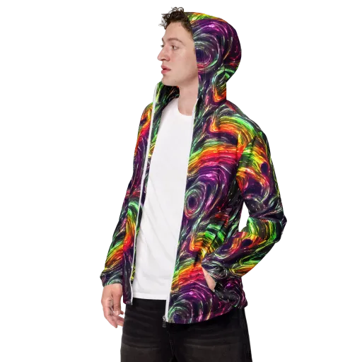 Aurora Cyclone on a Men's Windbreaker