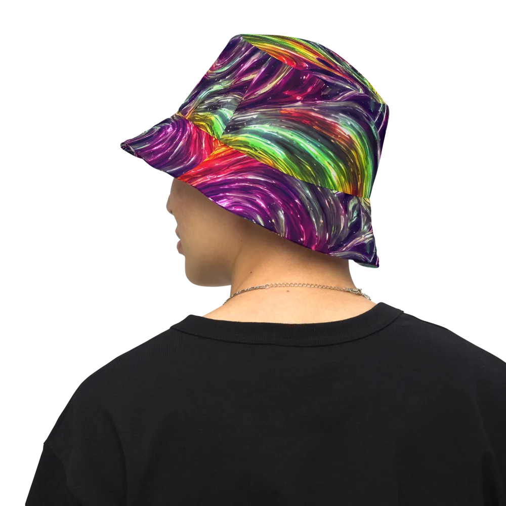 Aurora Cyclone on Reversible Bucket Hat — Back Inside