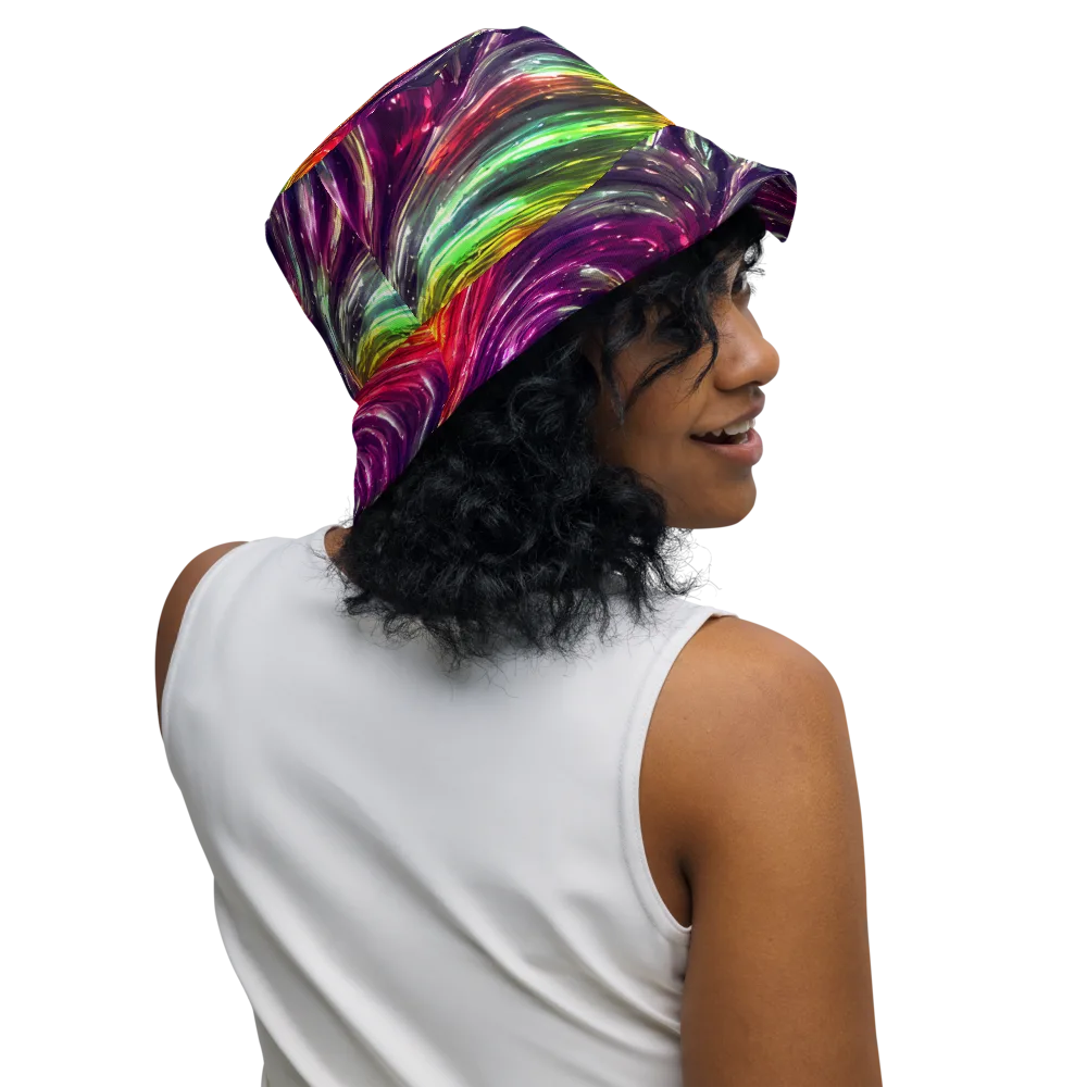 Aurora Cyclone on Reversible Bucket Hat — Right Outside