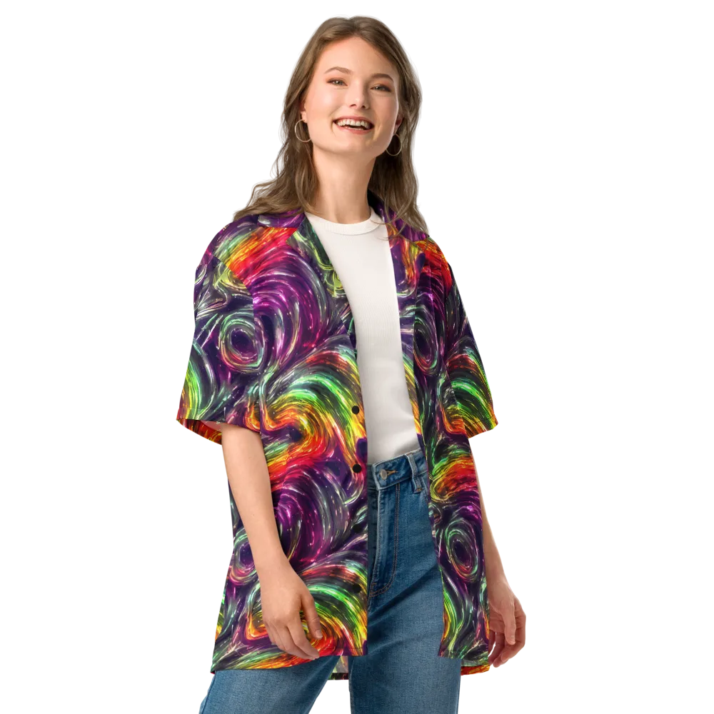 Aurora Cyclone on Button Shirt — Front