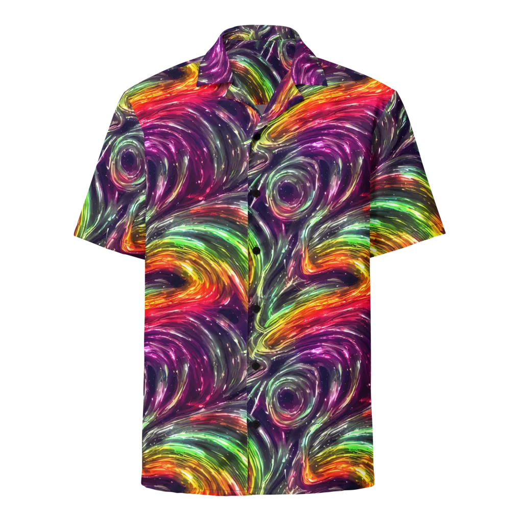 Aurora Cyclone on Button Shirt — Front