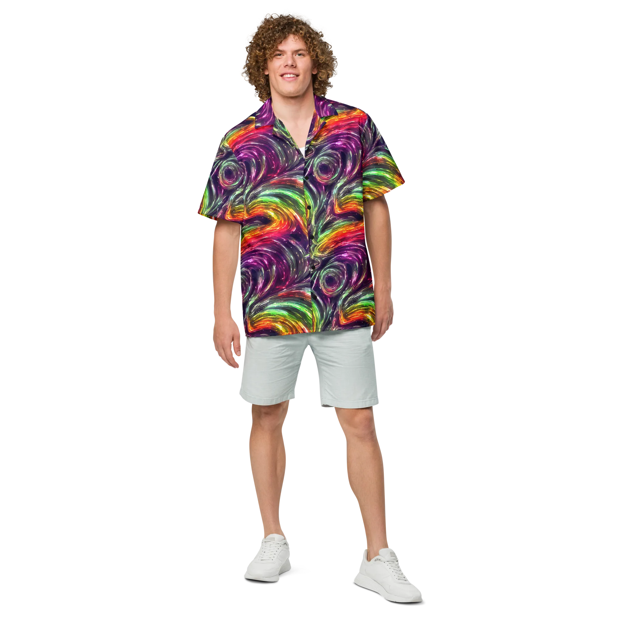 Aurora Cyclone on Button Shirt — Front