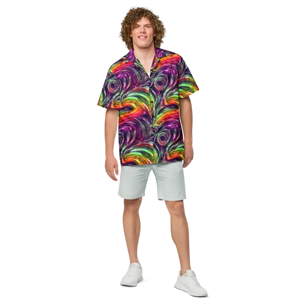 Aurora Cyclone on Button Shirt — Front