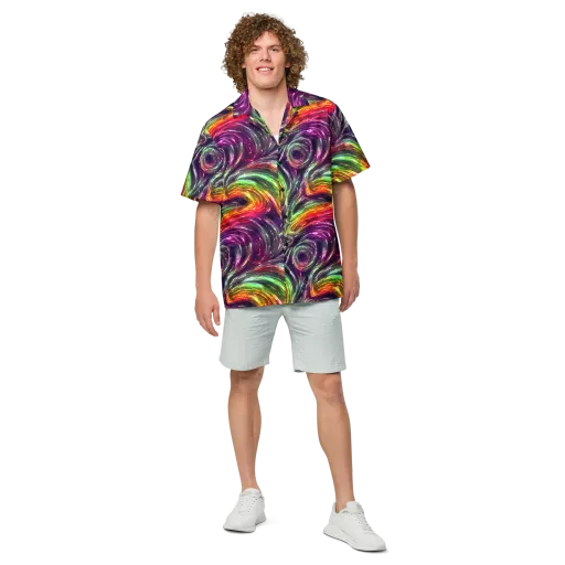 Aurora Cyclone on a Button Shirt