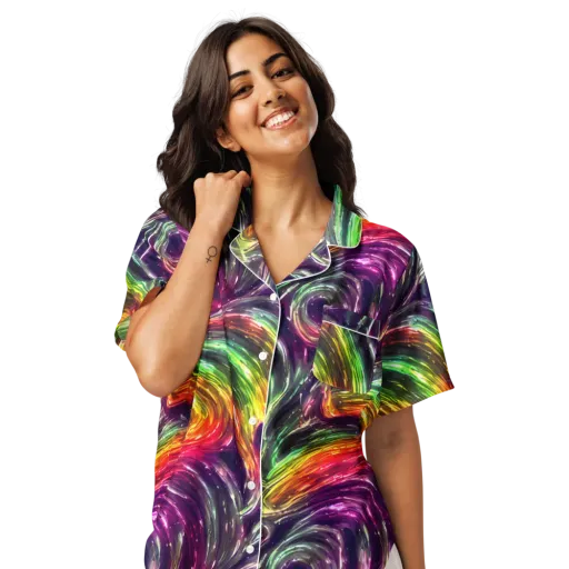 Aurora Cyclone on a Women's Short Sleeve Pajama Top