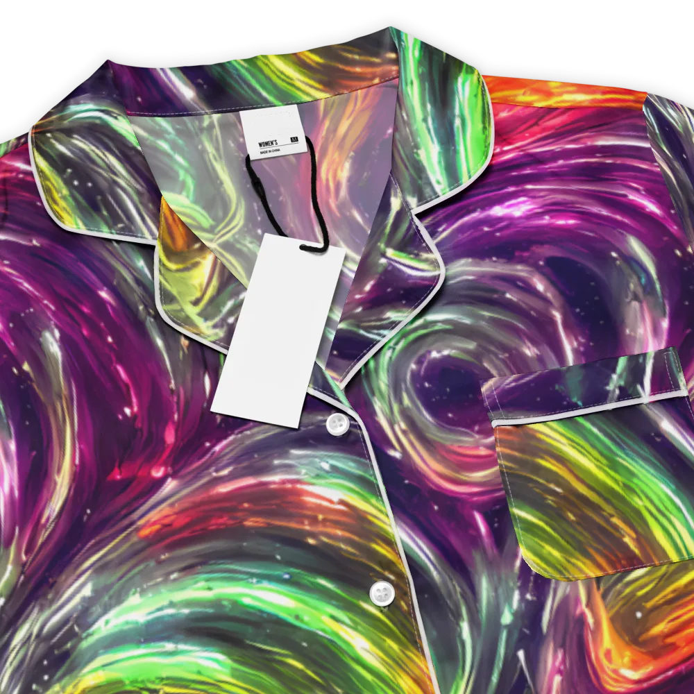 Aurora Cyclone on Women's Short Sleeve Pajama Top — Product details