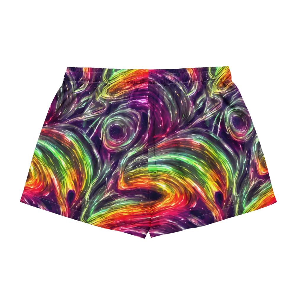 Aurora Cyclone on Women's Pajama Shorts — Back