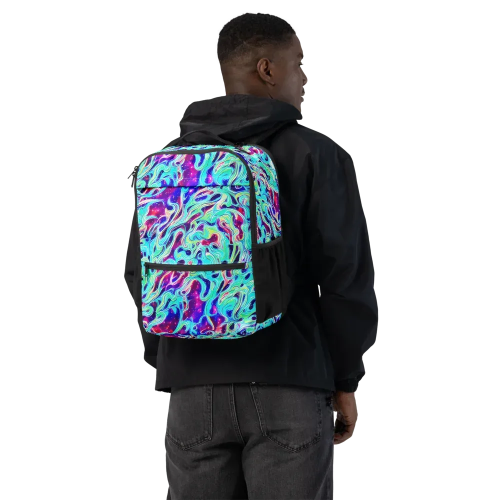 Quantum Ripple on Utility Backpack — Back