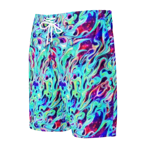 Quantum Ripple on a Men's Board Shorts