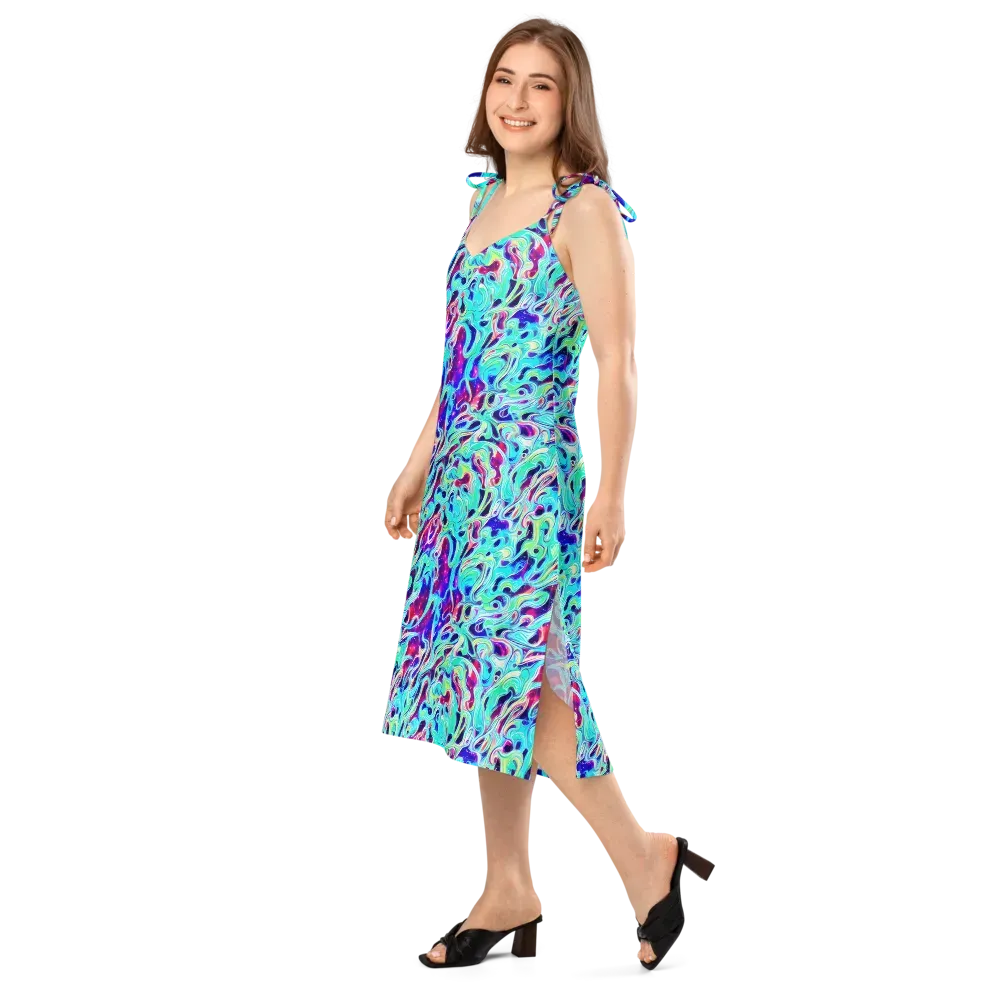 Quantum Ripple on Slip Dress — Left Front