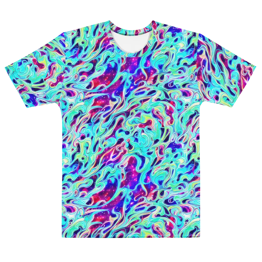 Quantum Ripple on Men's Cotton Crew Neck T-Shirt — Front