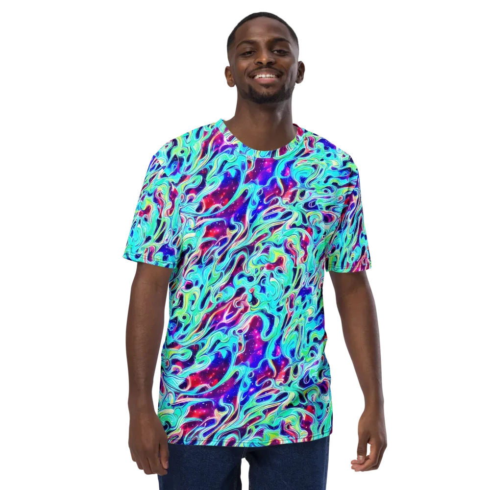 Quantum Ripple on Men's Crew Neck T-Shirt — Front