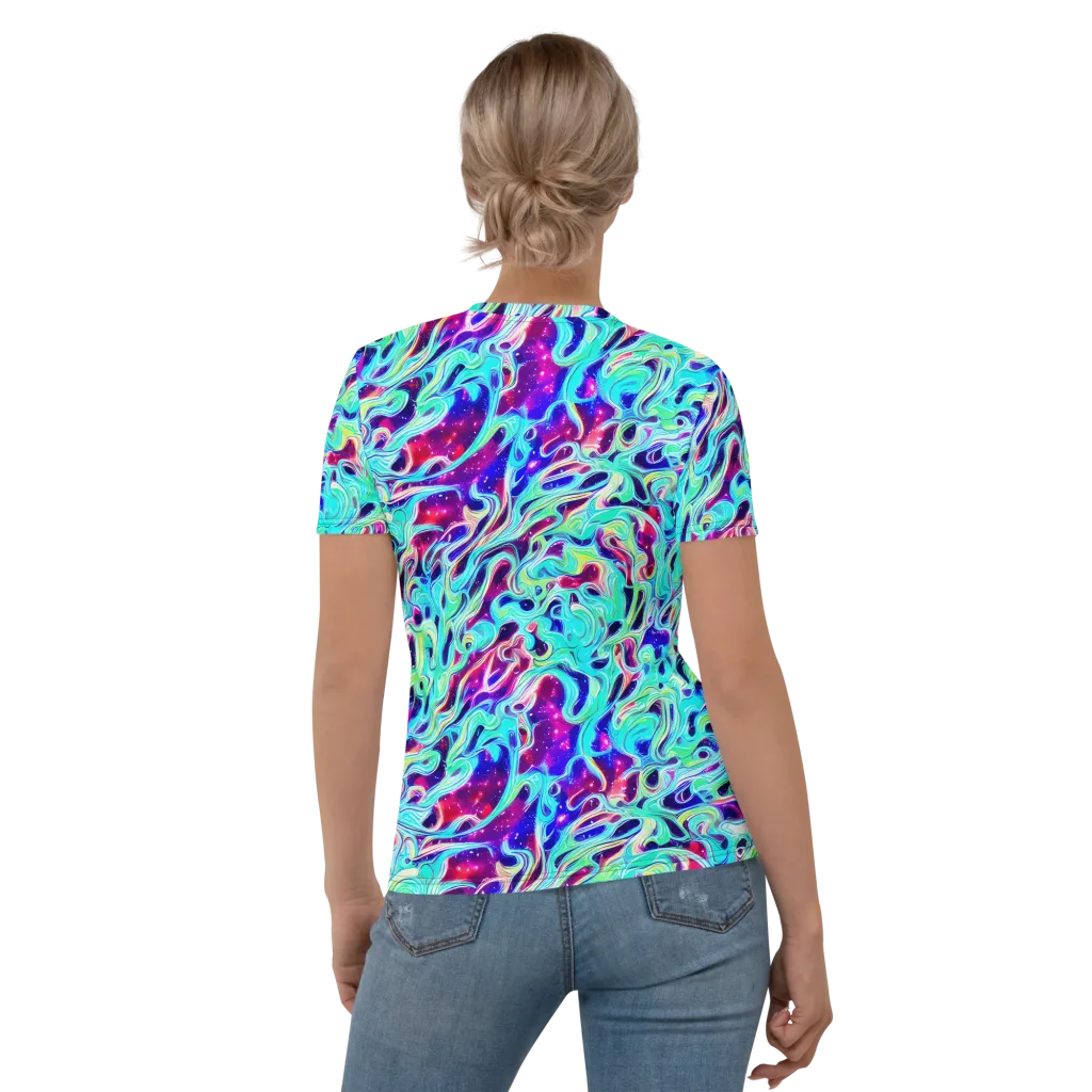 Quantum Ripple on Women's Crew Neck T-Shirt — Back