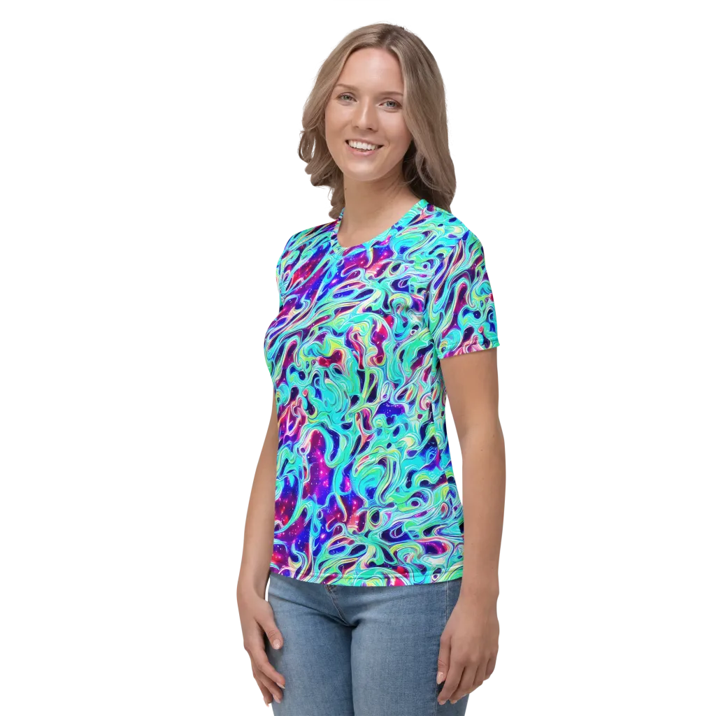 Quantum Ripple on Women's Crew Neck T-Shirt — Left
