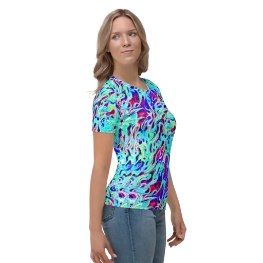 Quantum Ripple on a Women's Crew Neck T-Shirt