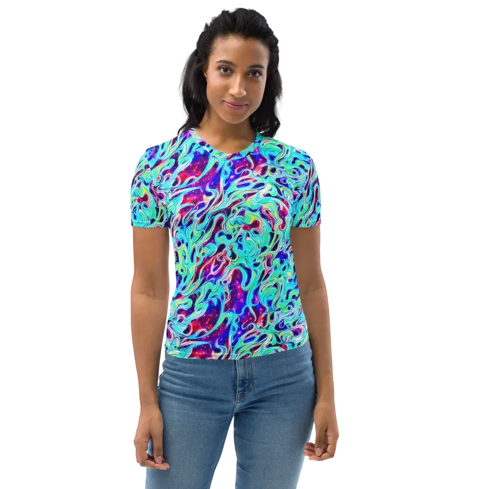 Quantum Ripple on Women's Crew Neck T-Shirt — Front