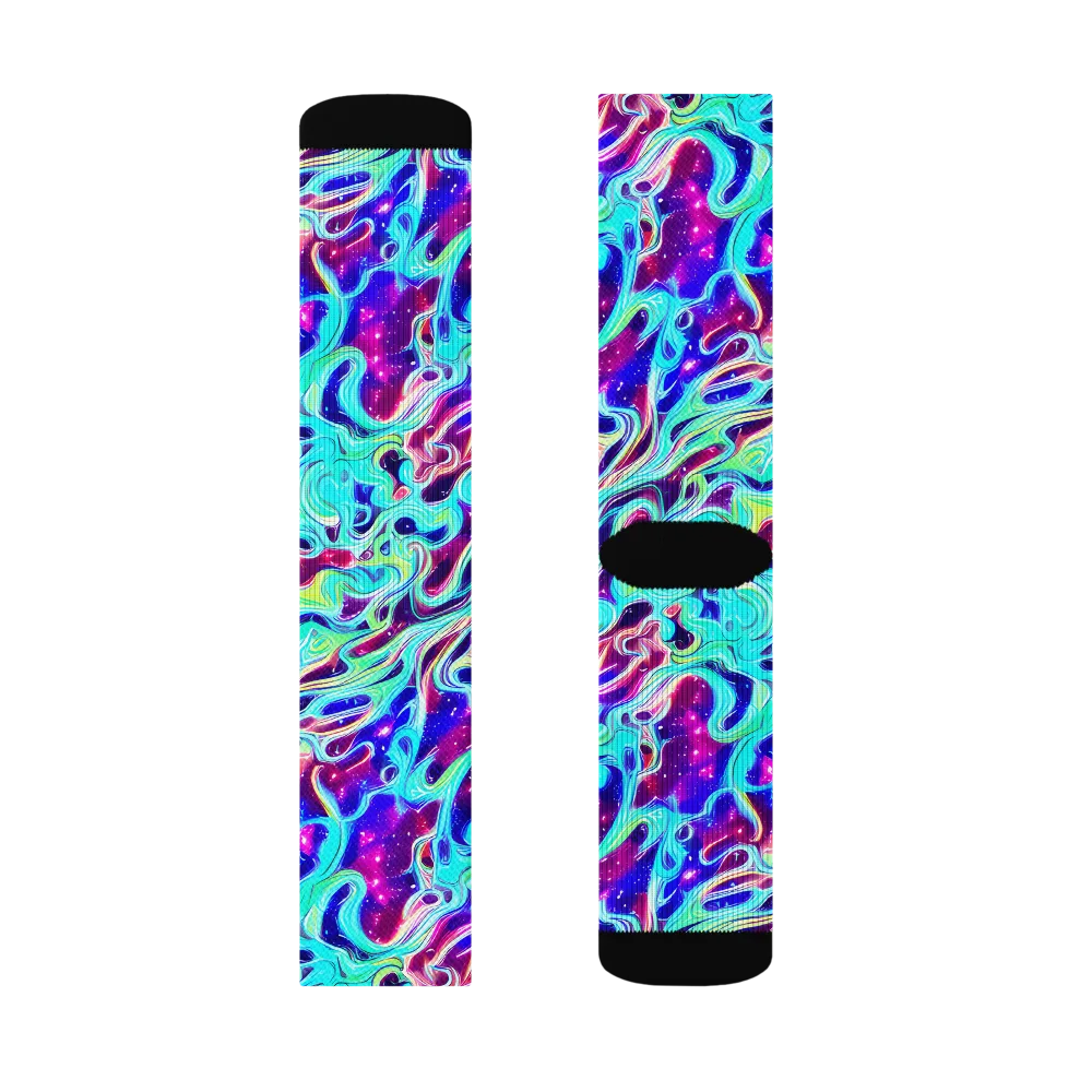 Quantum Ripple on Socks — Left Sock