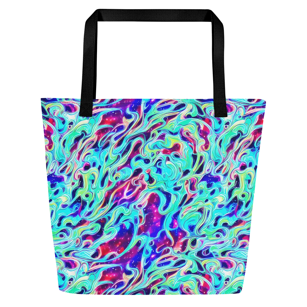 Quantum Ripple on Large Tote Bag W/ Pocket — Front
