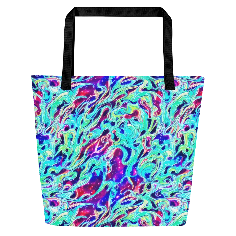 Quantum Ripple on Large Tote Bag W/ Pocket — Front