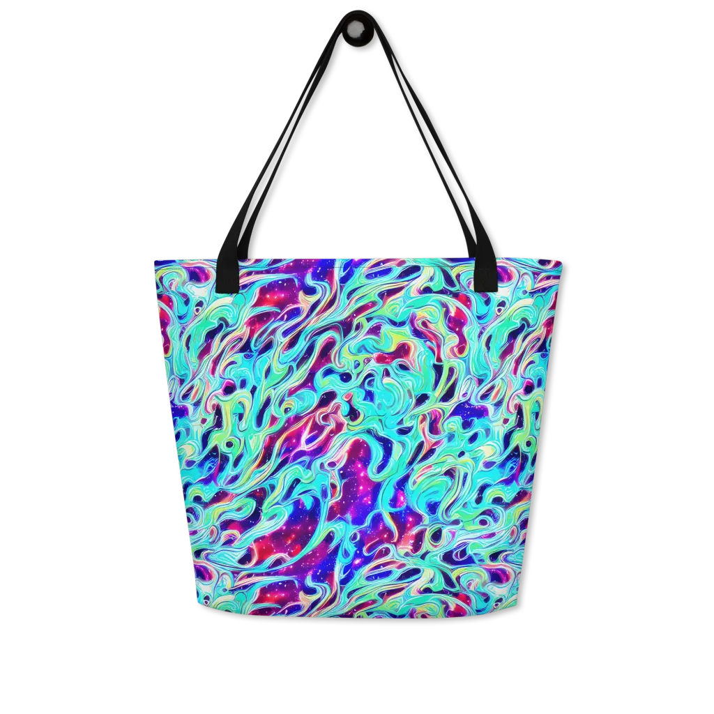 Quantum Ripple on Large Tote Bag W/ Pocket — Front