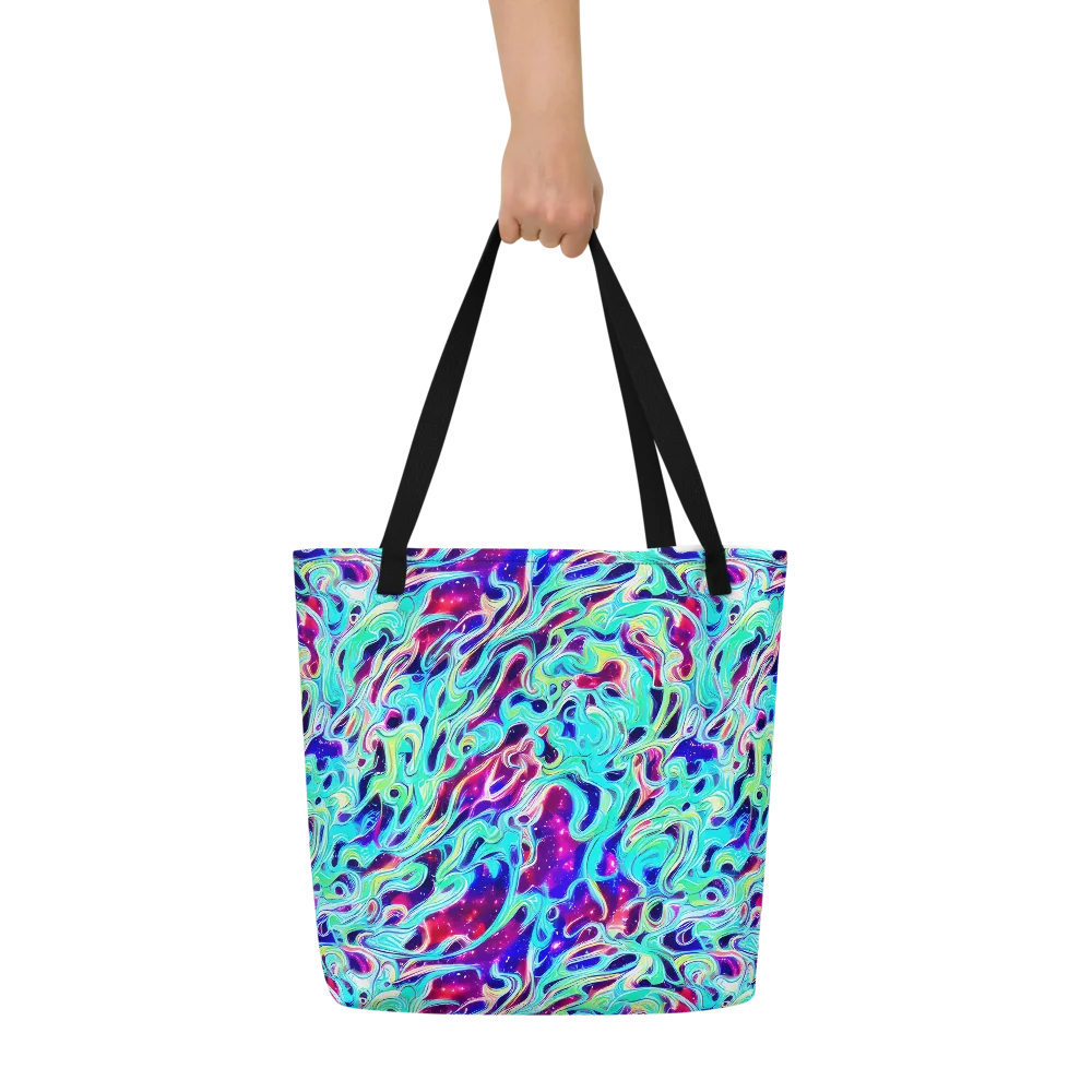Quantum Ripple on Large Tote Bag W/ Pocket — Front
