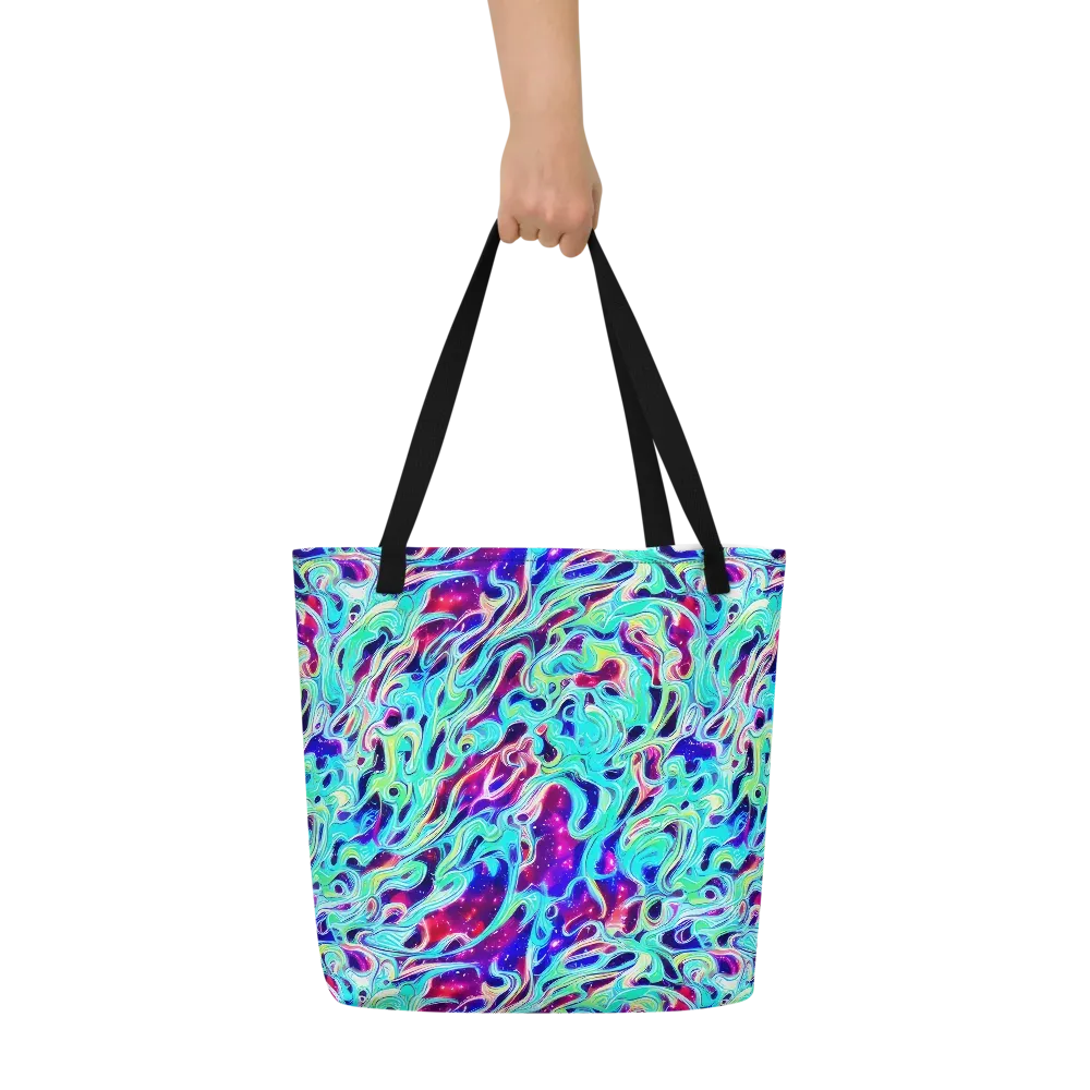 Quantum Ripple on Large Tote Bag W/ Pocket — Front