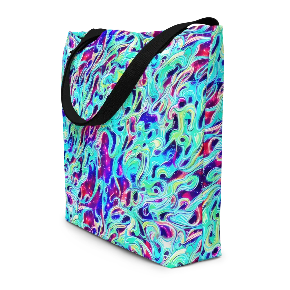Quantum Ripple on Large Tote Bag W/ Pocket — Front