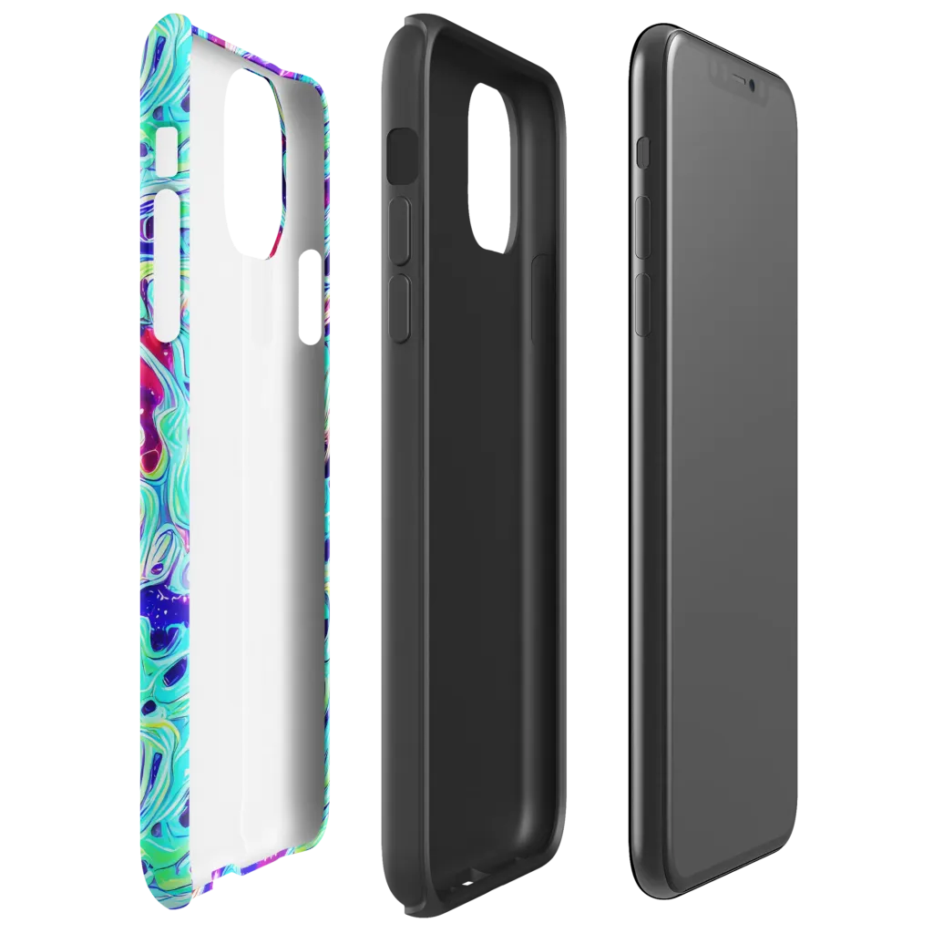 Quantum Ripple on Tough Case for iPhone® — Right