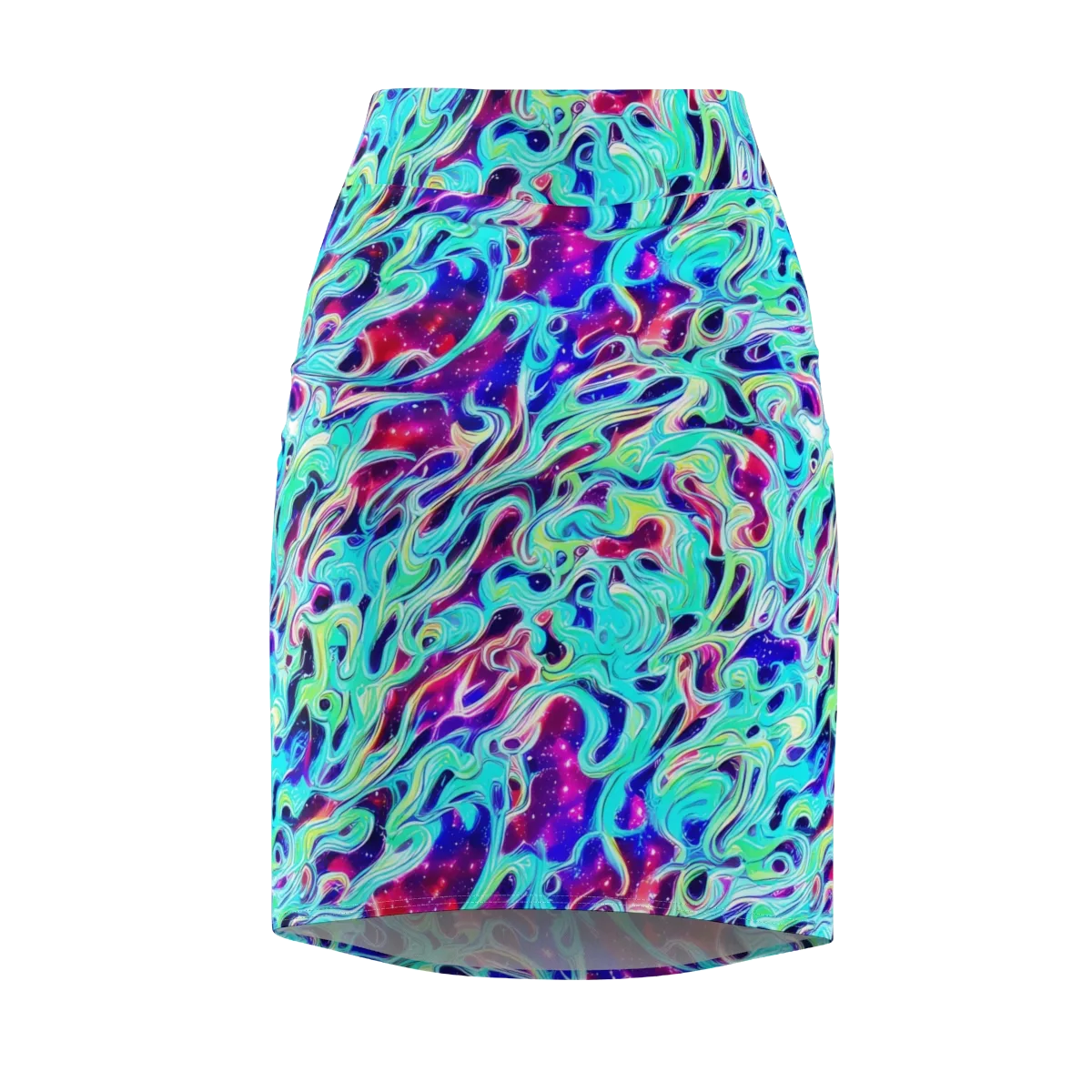 Quantum Ripple on Pencil Skirt — Front