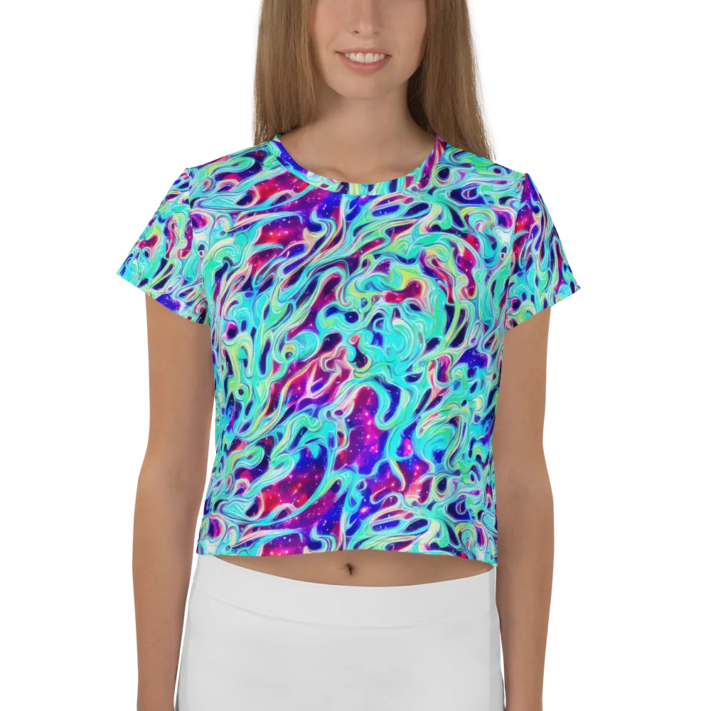 Quantum Ripple on Crop Tee — Front