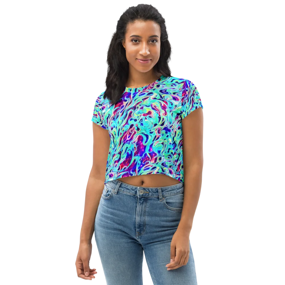 Quantum Ripple on Crop Tee — Front