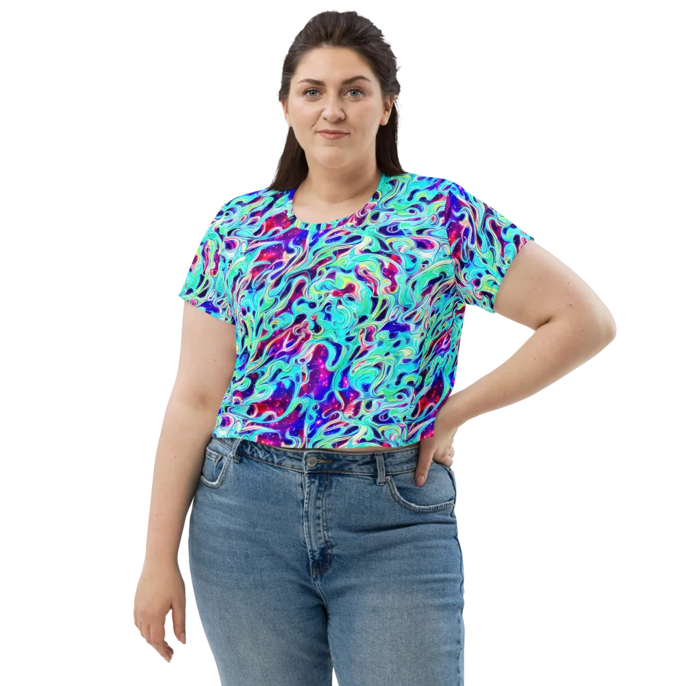 Quantum Ripple on Crop Tee — Front