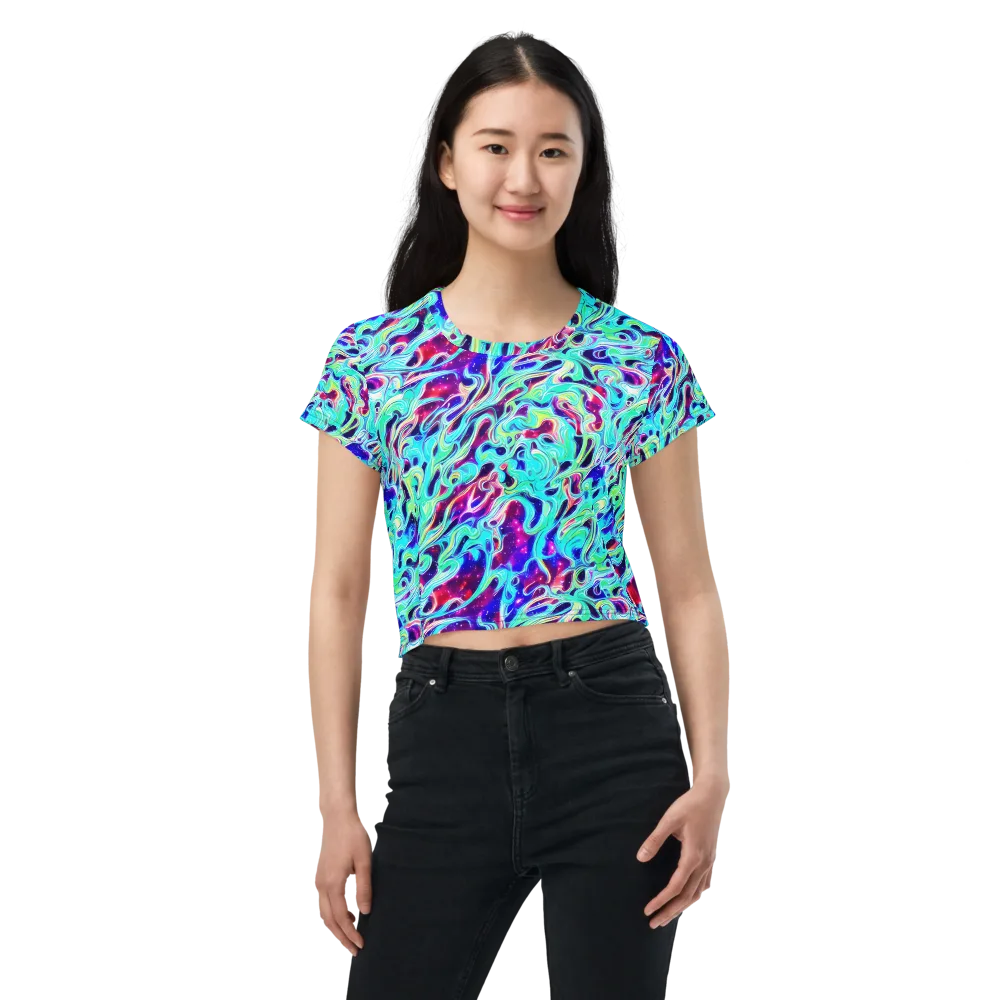 Quantum Ripple on Crop Tee — Front