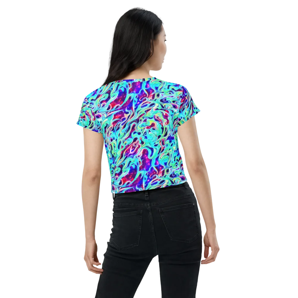 Quantum Ripple on Crop Tee — Back