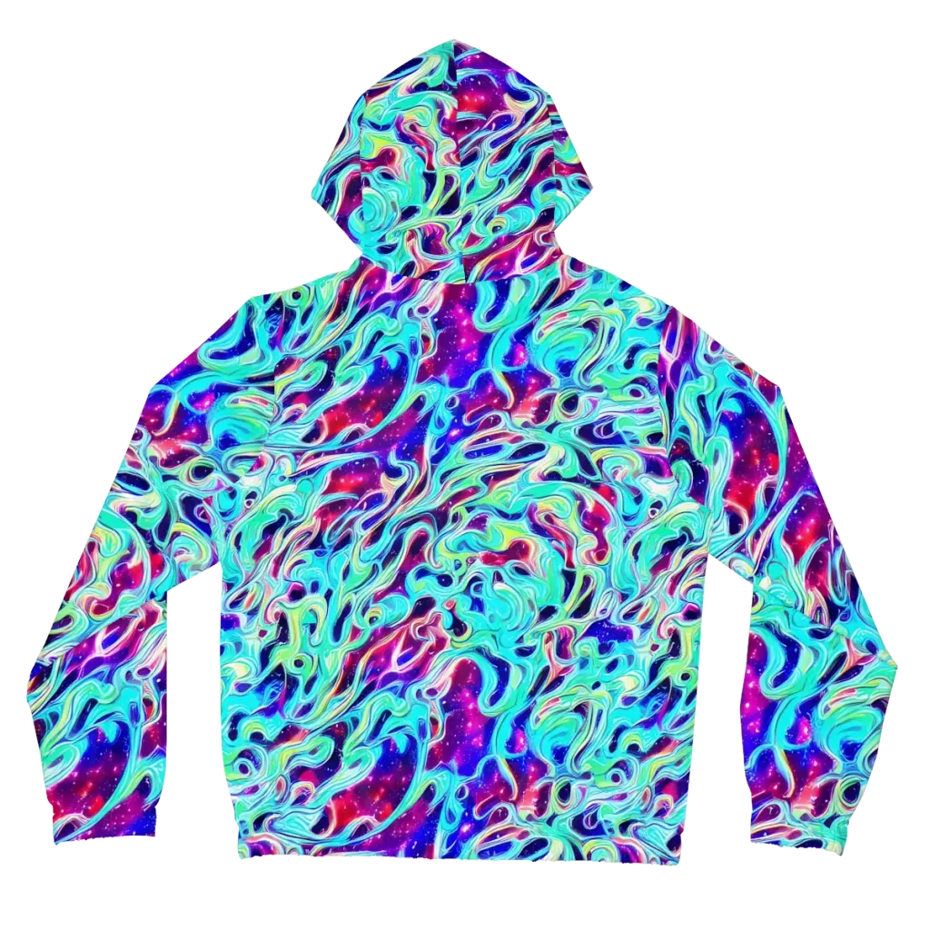 Quantum Ripple on Women's Full-Zip Hoodie — Back