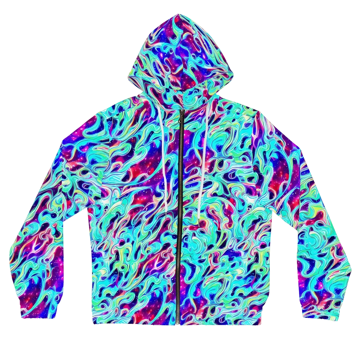 Quantum Ripple on Women's Full-Zip Hoodie — Front