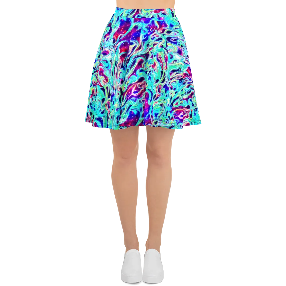 Quantum Ripple on Skater Skirt — Front