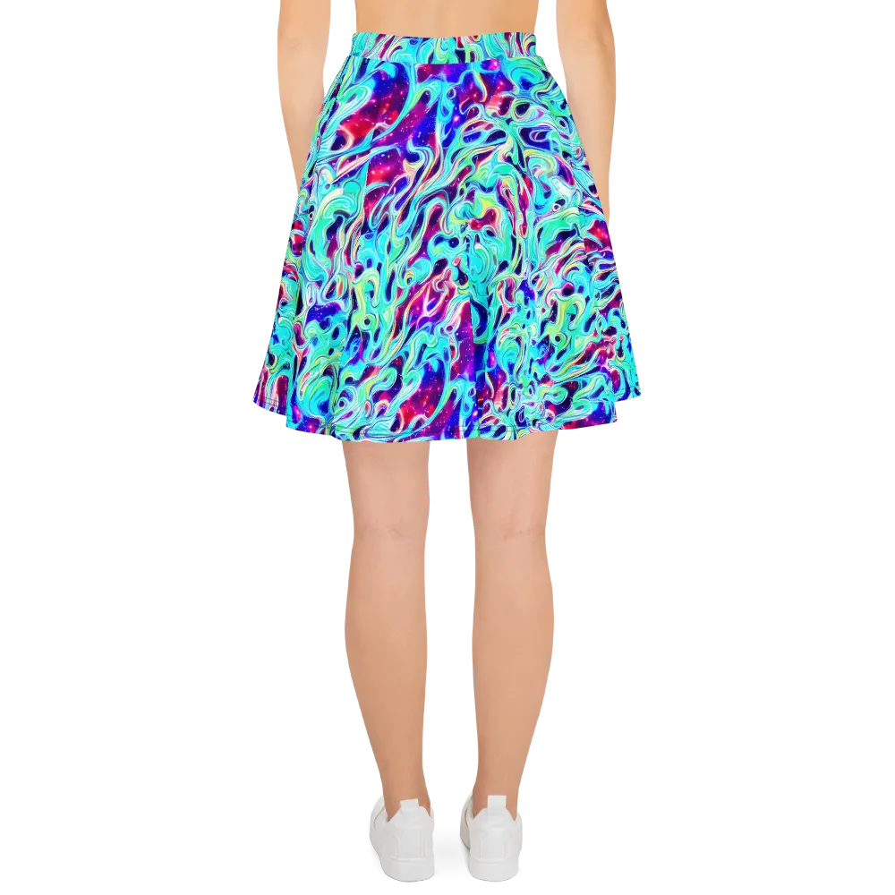 Quantum Ripple on Skater Skirt — Back