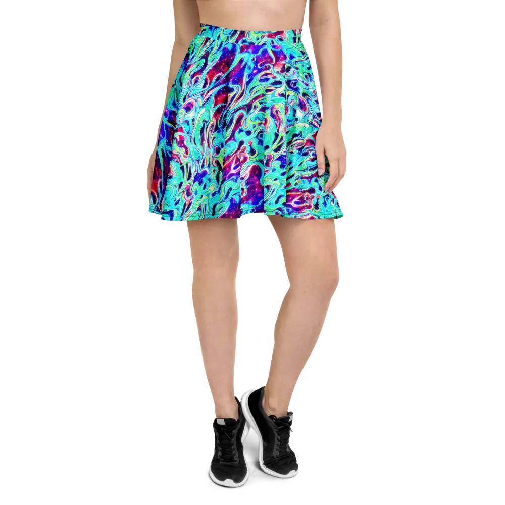 Quantum Ripple on Skater Skirt — Front