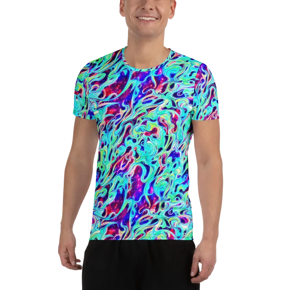 Quantum Ripple on Men's Athletic T-Shirt — Front