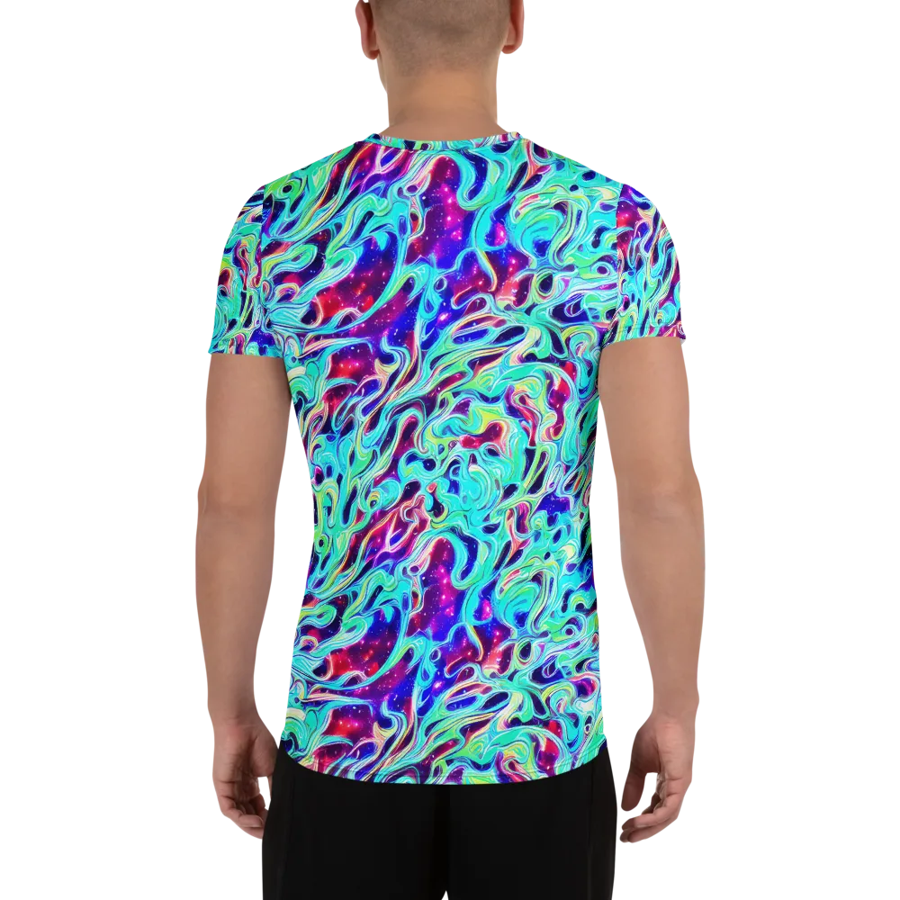 Quantum Ripple on Men's Athletic T-Shirt — Back