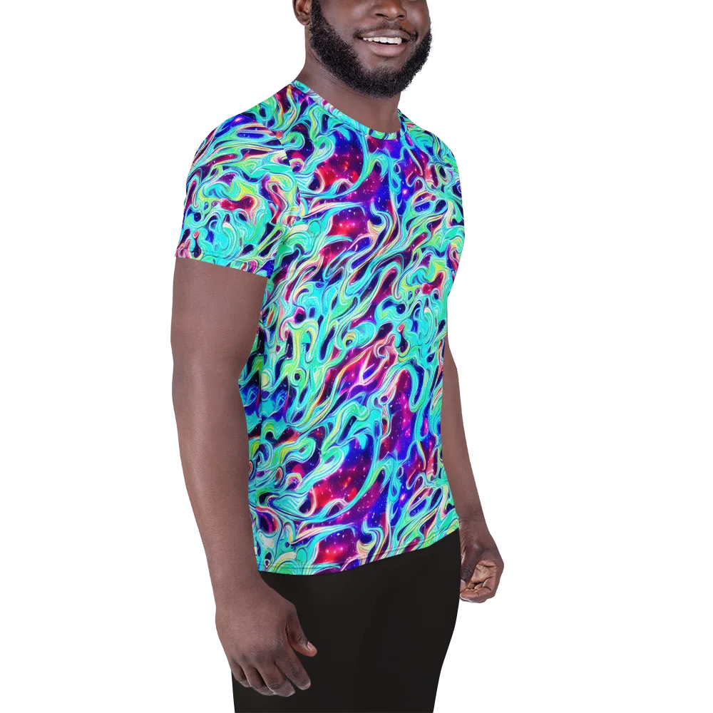 Quantum Ripple on Men's Athletic T-Shirt — Right