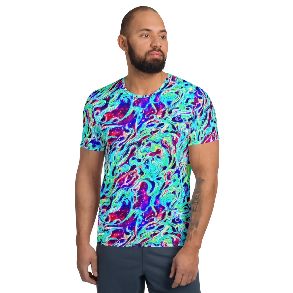 Quantum Ripple on Men's Athletic T-Shirt — Front