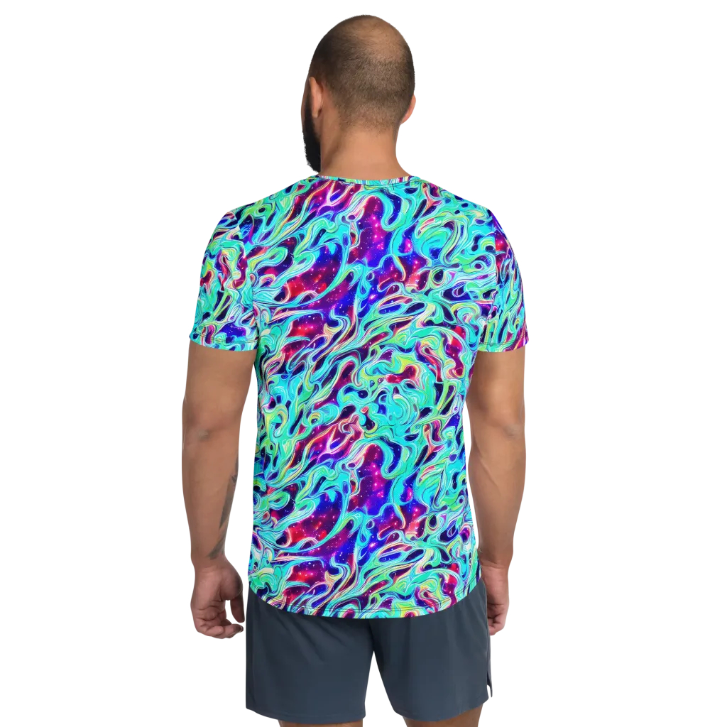 Quantum Ripple on Men's Athletic T-Shirt — Back