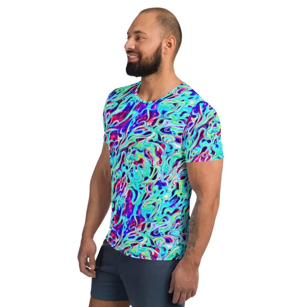 Quantum Ripple on Men's Athletic T-Shirt — Left